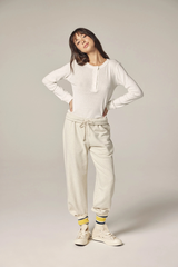 Long Sleeve Cotton Henry Top