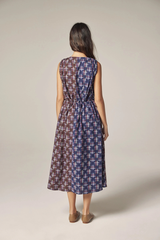 Contrast V-Neck Dress
