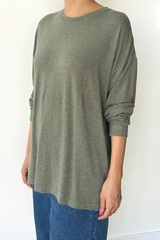 Le Bon Shoppe Haze Linen Blend Tee
