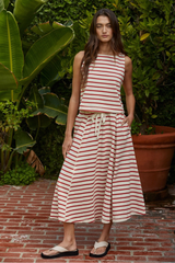 Stripe Midi Skirt