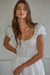 Woven Smocked Midi Dress