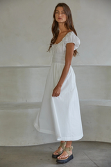 Woven Smocked Midi Dress