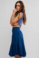 Frida Godet Midi Skirt