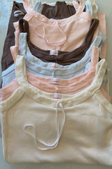 French Vintage Bow Organic Camisole Dress