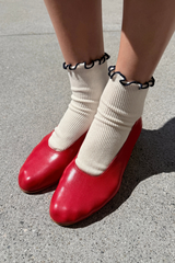 The Petite Ruffled Modal Socks