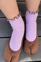 The Petite Ruffled Modal Socks