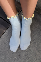 The Petite Ruffled Modal Socks