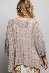 Thin Cable Cardigan