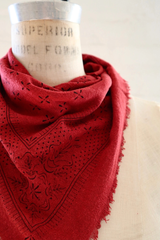 Poppy Red Classic Print Naturally Dyed Bandana