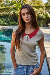 Linen Collar Sweater