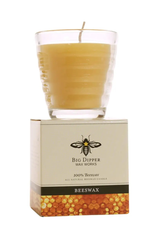 Beehive Glass Candle – 100% Pure Beeswax