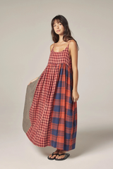 Contrast Midi Dress