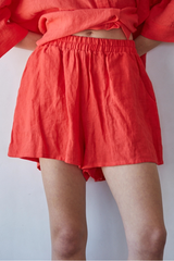 Woven Linen Shorts