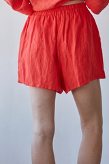 Woven Linen Shorts