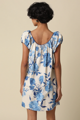 Aveline Blue Bloom Babydoll Mini Dress