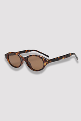 Vintage Small Oval Frame Polarized Sunglasses