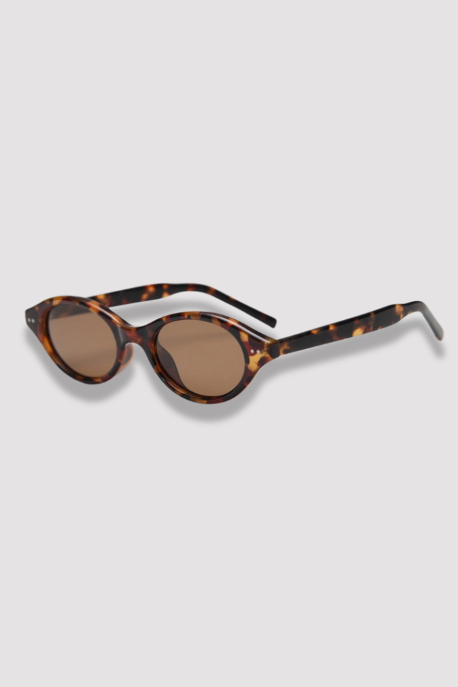 Vintage Small Oval Frame Polarized Sunglasses