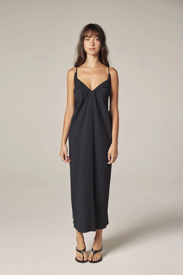 Front Shirring Dress