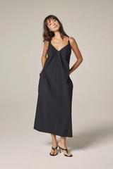 Front Shirring Dress