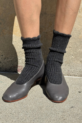 Linen Scallop Socks