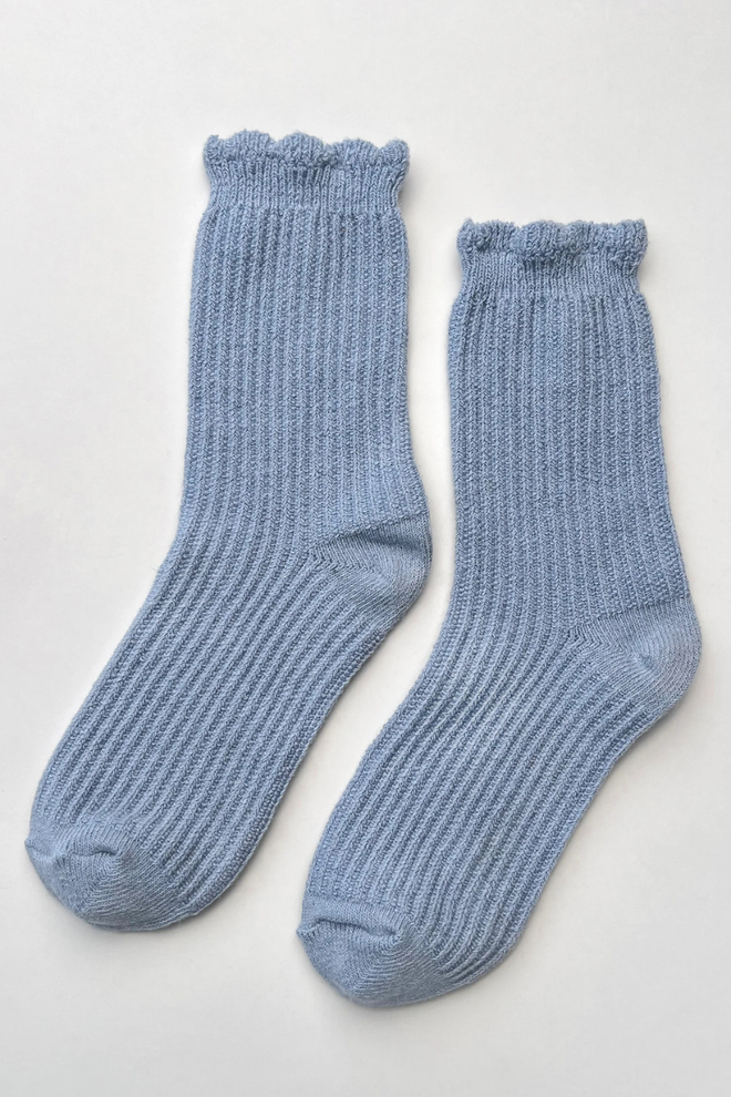 Linen Scallop Socks