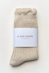 Linen Scallop Socks
