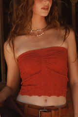 Lace Textured Tube Top