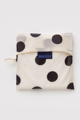 Big Baggu - Cream and Black Polka Dot