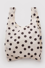 Standard Baggu - Cream and Black Polka Dot