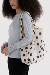 Standard Baggu - Cream and Black Polka Dot