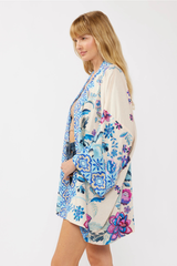 Blue Floral Kimono