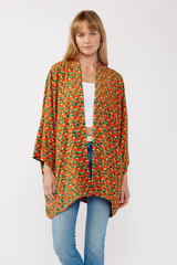 Teal Floral Kimono