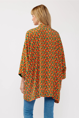 Teal Floral Kimono
