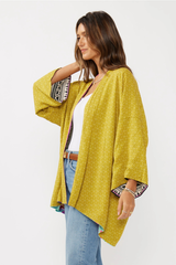 Aqua Floral Kimono