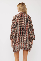 Burgundy Floral Kimono