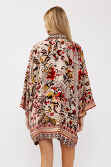 Burgundy Floral Kimono