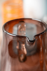 Handblown Glass Pitcher Tamarind