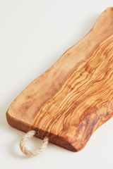 Italian Olivewood Charcuterie and Cheese Board - Rope Handle