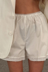 Eyelet Trim Shorts
