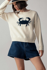 Crab Graphic Knit Sweater