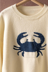 Crab Graphic Knit Sweater