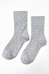 Lurex Patterned Sneaker Socks