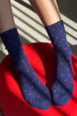 Lurex Patterned Sneaker Socks