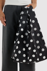 Standard Baggu Silver Metallic Polka Dot