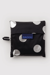 Standard Baggu Silver Metallic Polka Dot