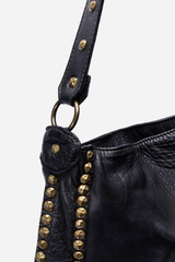 Italian Washed Leather Studded Bag
