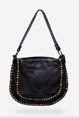 Italian Washed Leather Studded Bag