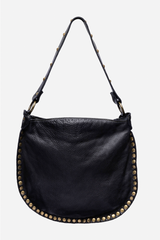 Italian Washed Leather Studded Bag