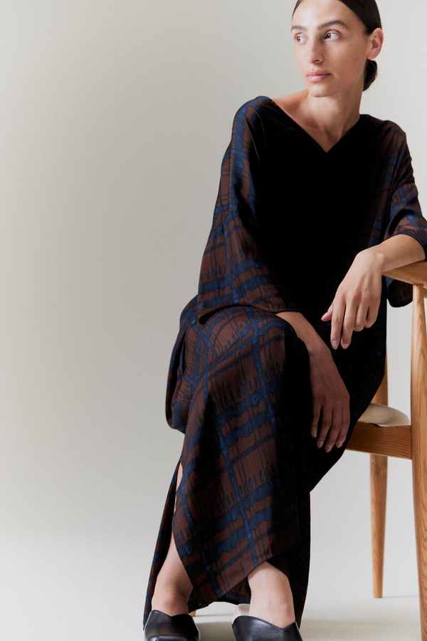 Satin Print Tunic Dress