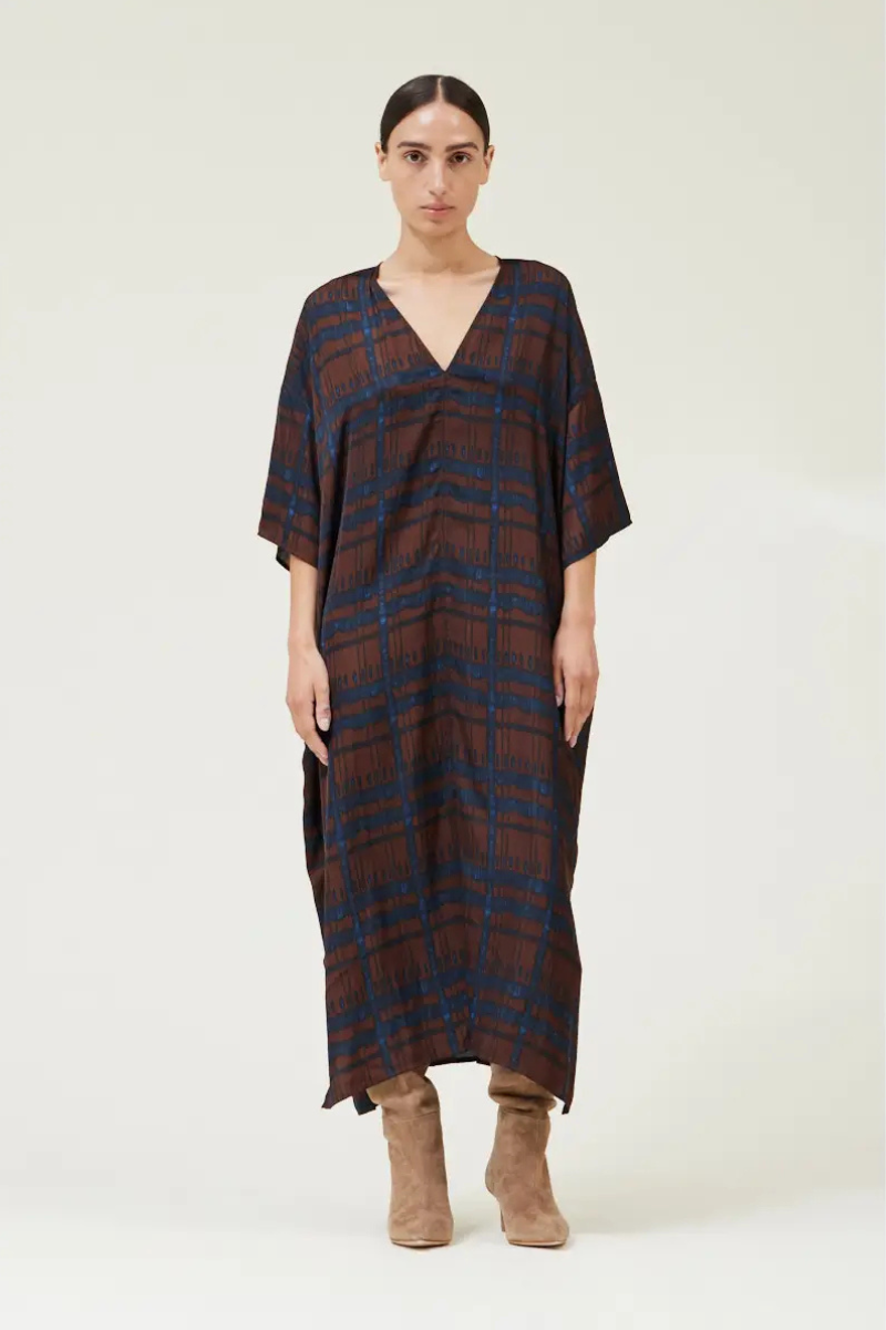 Satin Print Tunic Dress